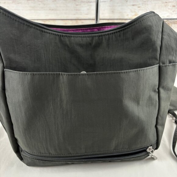 Baggallini Everywhere Green Crossbody Hobo Bag and Wristlet - Picture 6 of 15